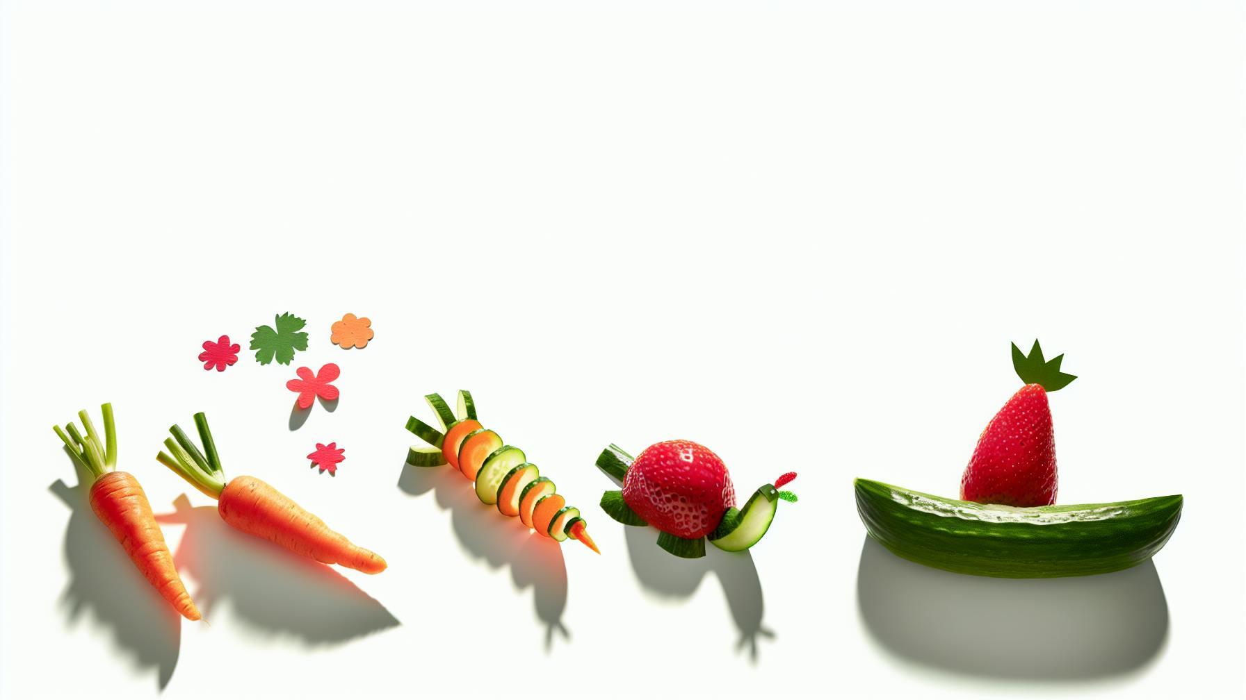 10 Easy Fruit & Vegetable Sculptures for Kids